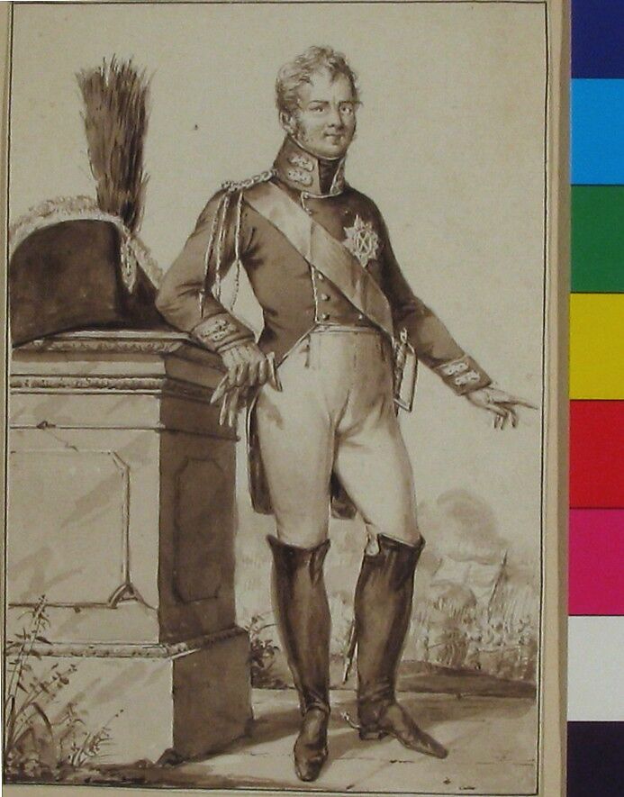 Portrait of Alexander I, Czar of Russia, Jean-Baptiste-François Bosio (French, Monaco 1764–1827 Paris), Brush and brown wash over graphite