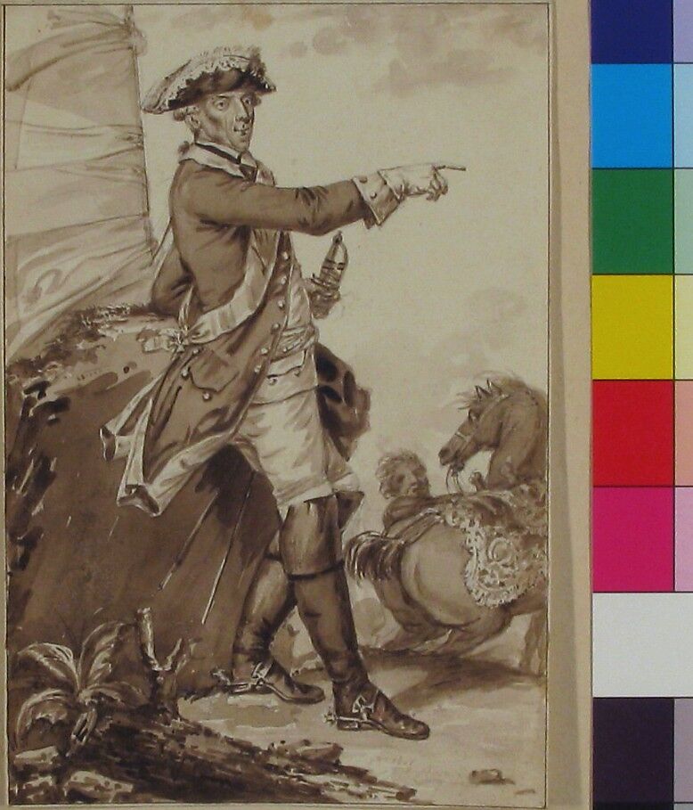 Portrait of Prince Henry of Prussia, Jean-Baptiste-François Bosio (French, Monaco 1764–1827 Paris), Brush and brown wash over graphite