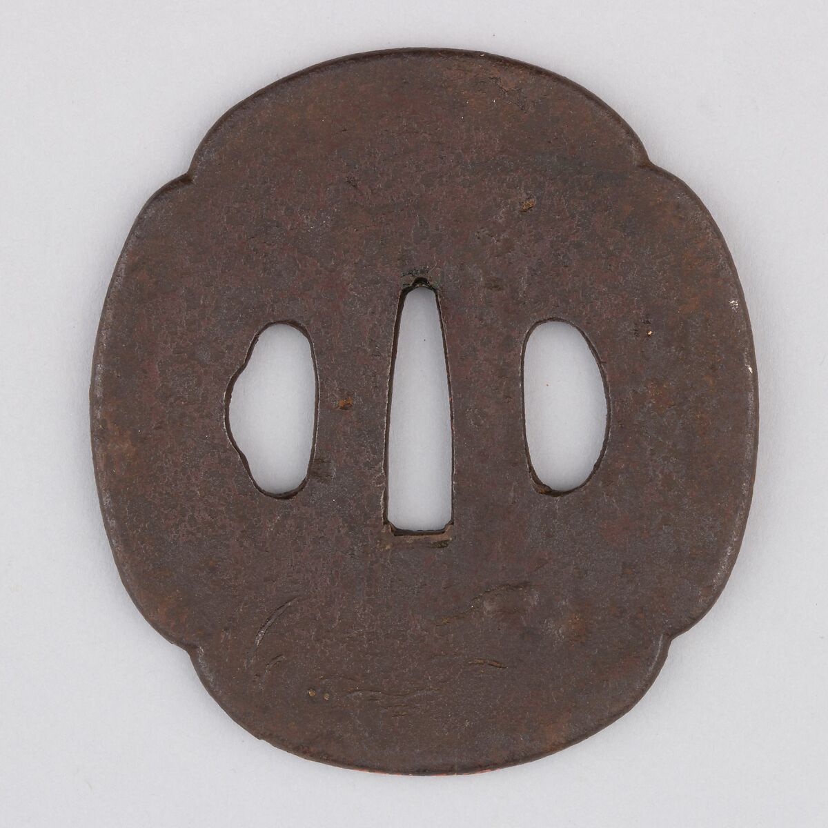 Sword Guard (Tsuba), Iron, copper, Japanese