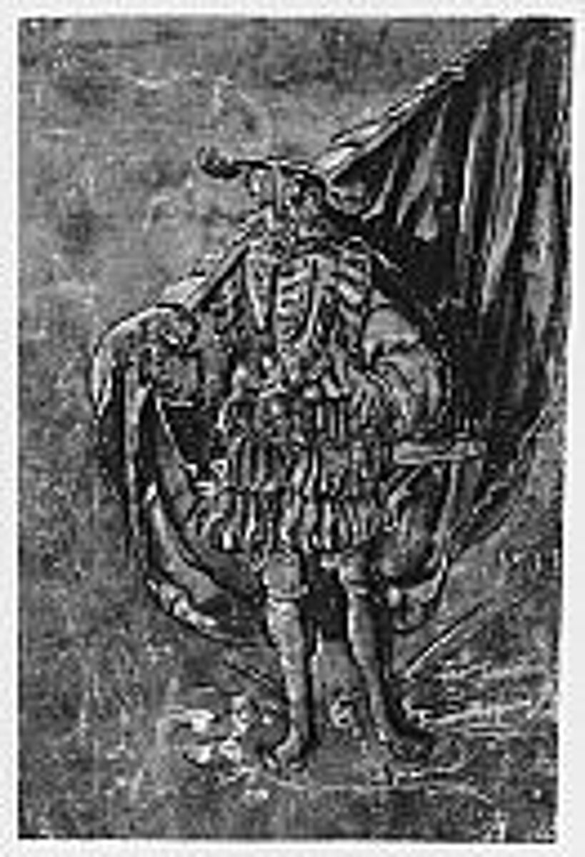 A Standard Bearer, Anonymous, German, 16th century, Brush and black ink with white heightening