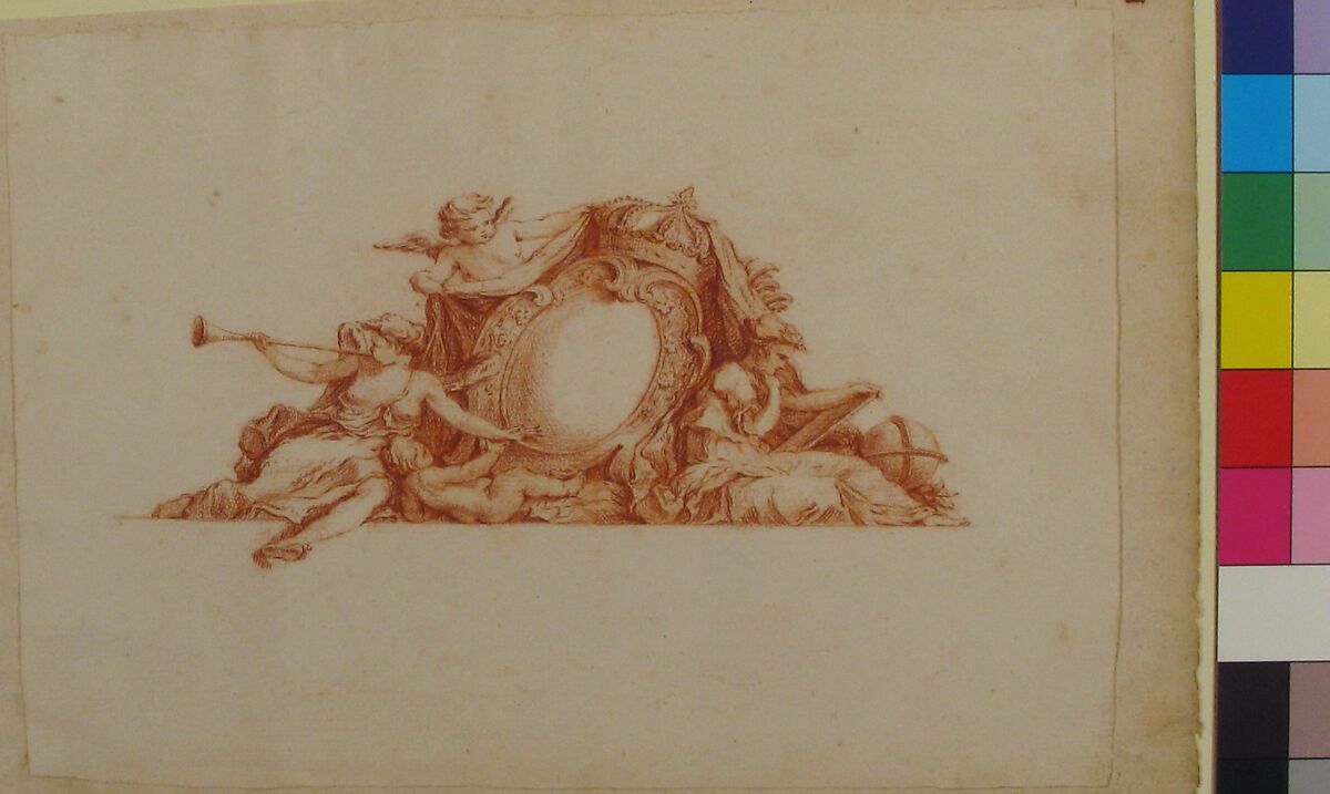 Preparatory Study for Plate 34 in "Maisons de plaisance" Vol. II, Jacques François Blondel (French, Rouen 1705–1774 Paris), Red chalk