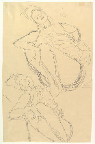 Two Studies for a Crouching Woman