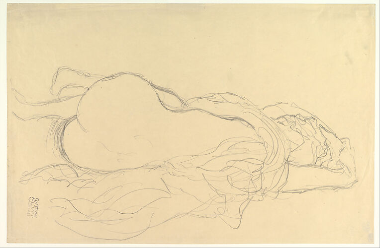 Reclining Nude with Drapery, Back View