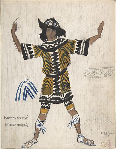 Costume design for a Brigand Boy in the Ballet 'Daphnis and Chloé', performed at the Théâtre du Châtelet in Paris, 1912