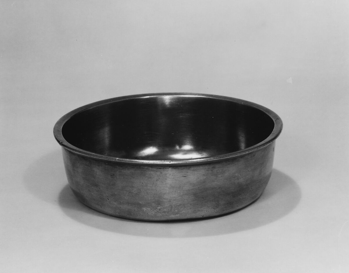 Basin, William Bradford Jr. (1688–1758), Pewter, American 