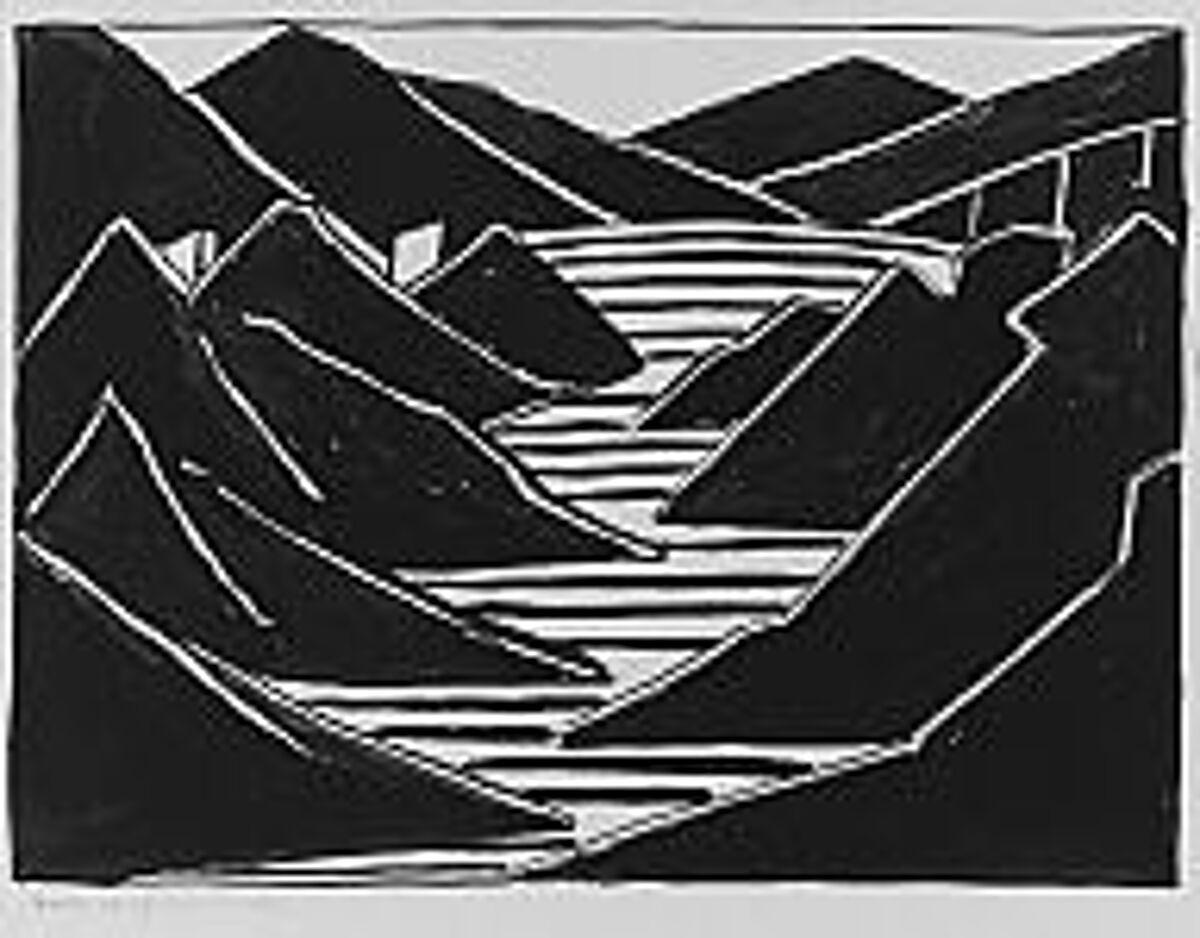 Composition (Fjord), Jacoba van Heemskerck (Dutch, The Hague 1876–1923 Domburg (active Germany)), Brush and ink, pencil.