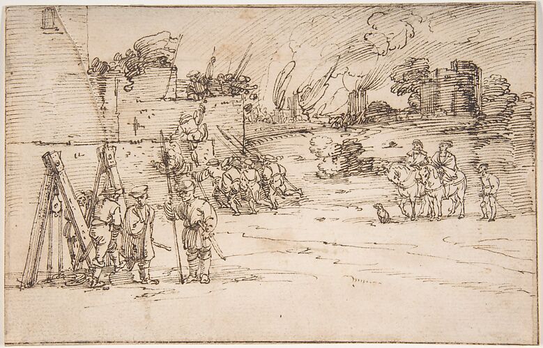 Soldiers Besieging a Castle