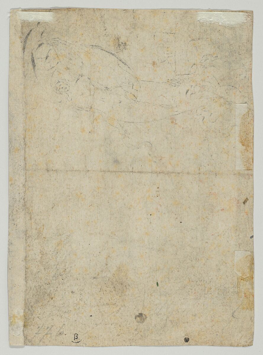 Saint Barbara in a Landscape, Anonymous, Swiss, 16th Century (?), Pen and black ink