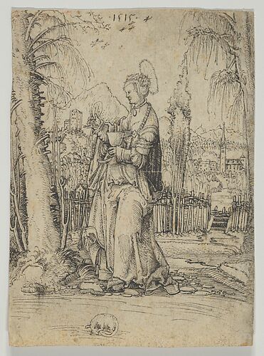 Saint Barbara in a Landscape