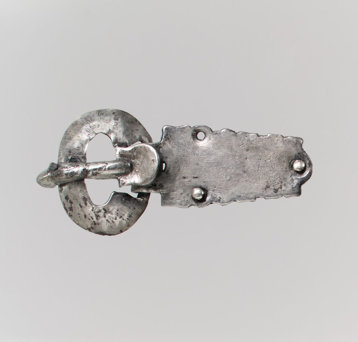 Shoe Buckle, Silver, Frankish 