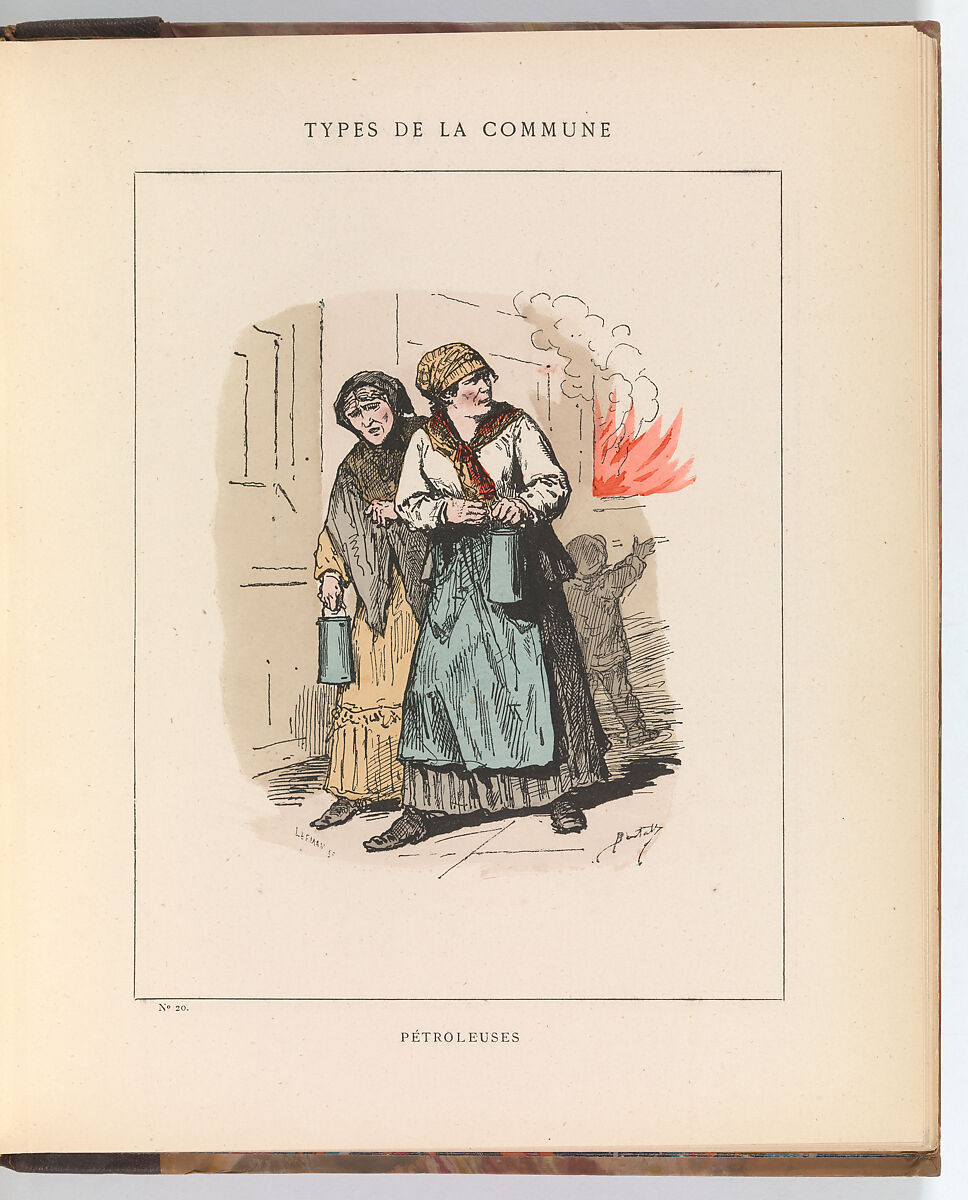 Les Communeux: Types, Caractères, Costumes, Charles-Albert Arnoux Bertall  French, Illustrations: hand-colored wood engraving