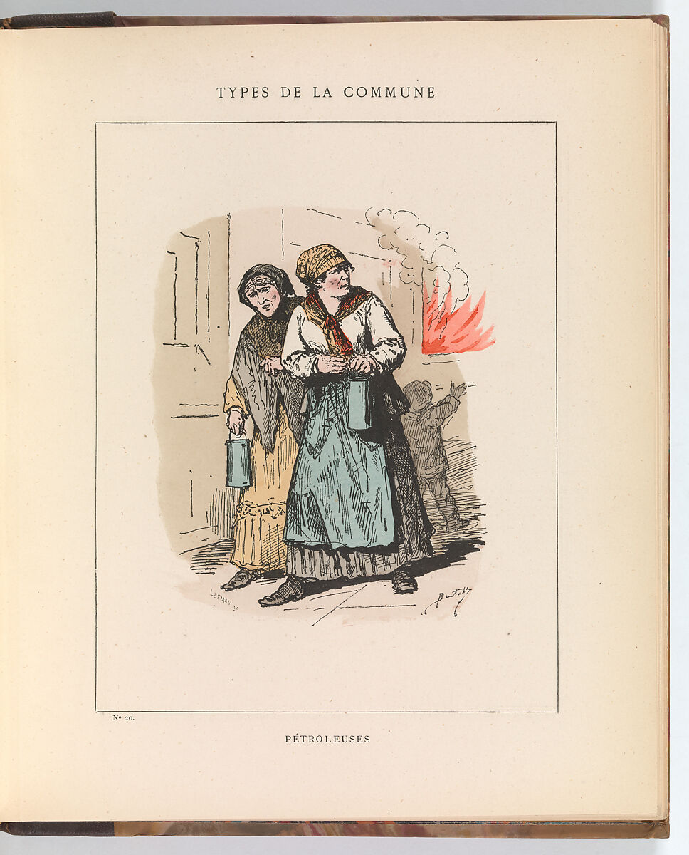 Les Communeux: Types, Caractères, Costumes, Charles-Albert Arnoux Bertall (French, Paris 1820–1882 Paris), Illustrations: hand-colored wood engraving 