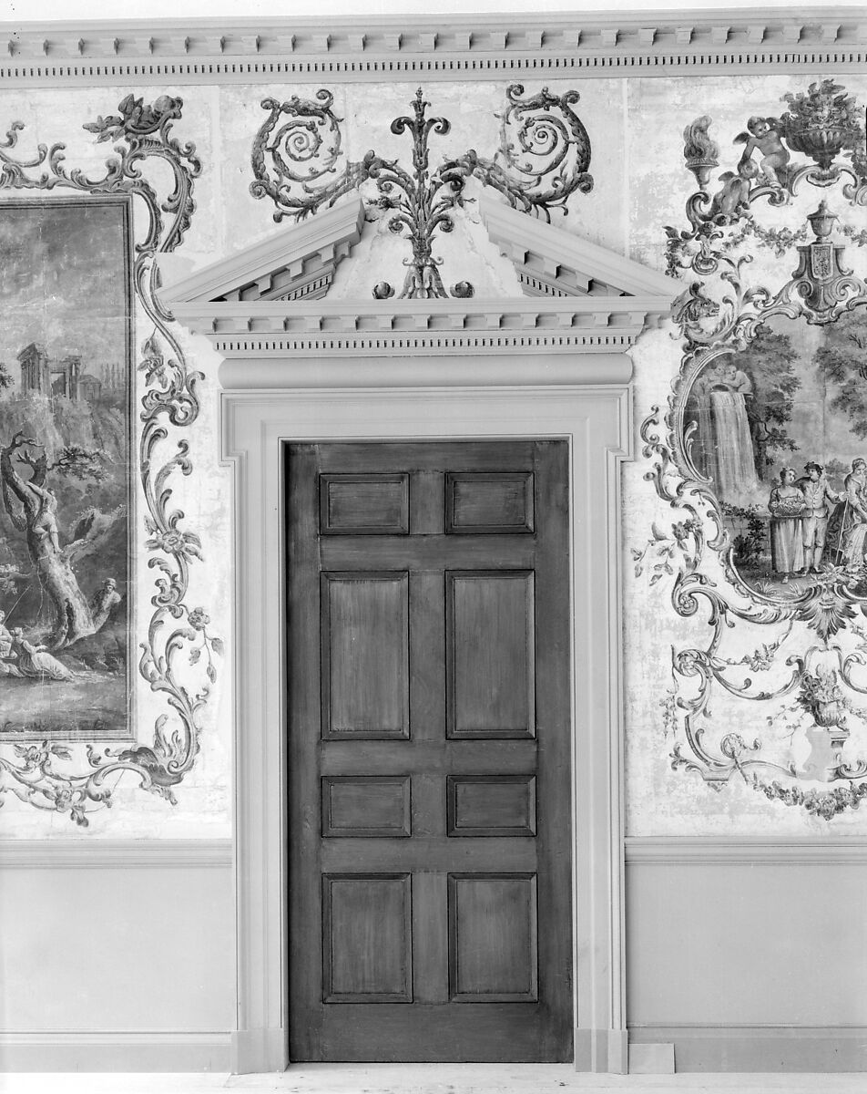 Door from the Great Hall of Van Rensselaer Manor House, Albany, New York, Pine, American