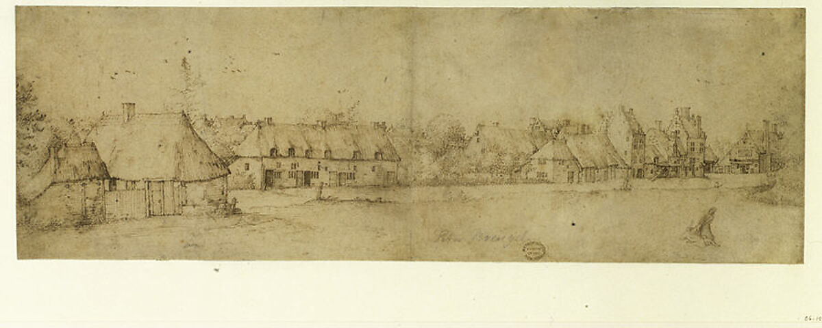 Village View, The Master of the Small Landscapes (Netherlandish, 16th century), Pen and brown ink