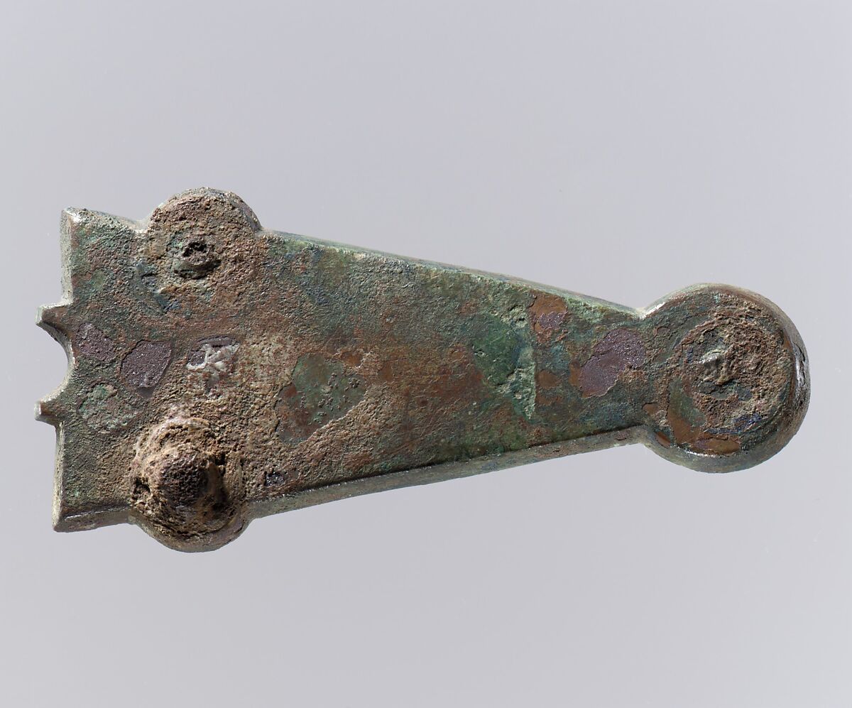 Belt Buckle in Two Parts, Copper alloy, Frankish