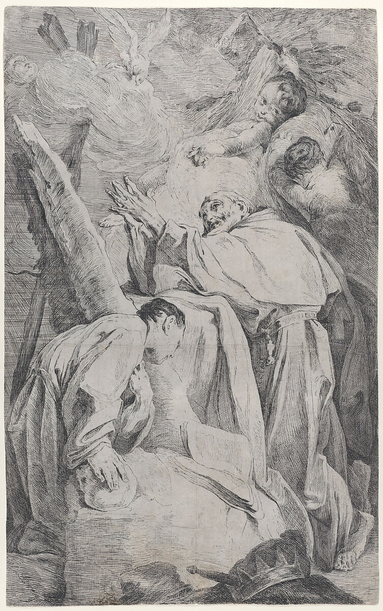 Ecstasy of the Blessed Piero Gambacorti of Pisa, Federico Bencovich (Italian, 1677–1756), Etching 