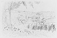 Landscape, Le Cannet, Pierre Bonnard (French, Fontenay-aux-Roses 1867–1947 Le Cannet), Graphite