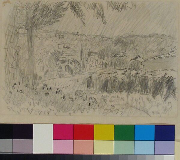 Landscape, Le Cannet, Pierre Bonnard (French, Fontenay-aux-Roses 1867–1947 Le Cannet), Graphite