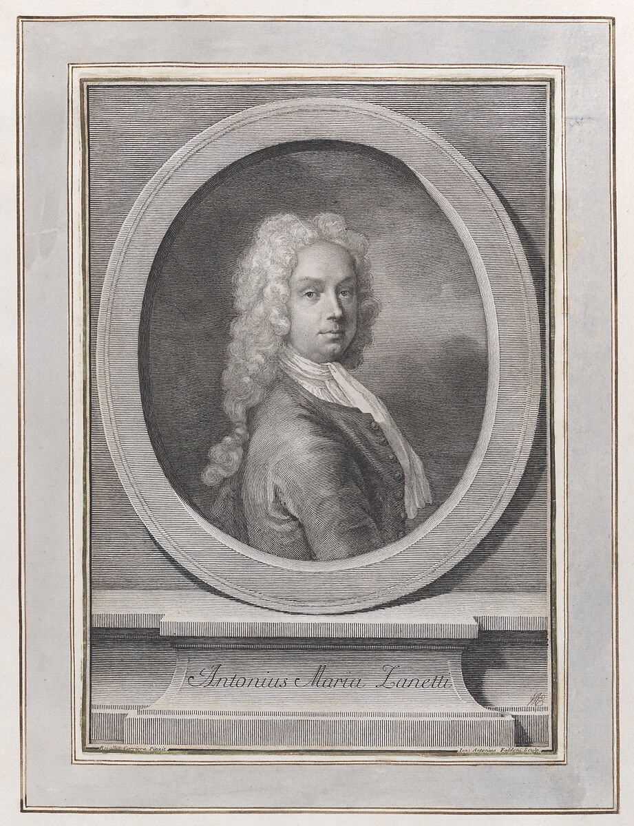Portrait of Anton Maria Zanetti the Elder, Giovanni Antonio Faldoni (Italian, ca. 1690–ca. 1770), Etching and engraving 