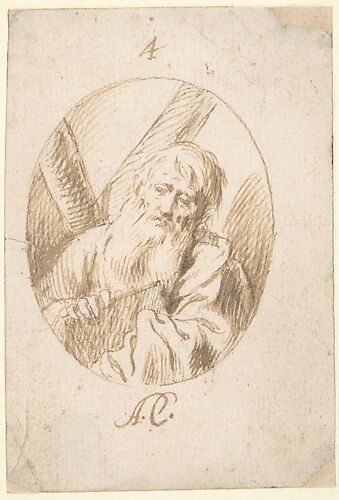 Half-length Figure of St. Andrew in an Oval