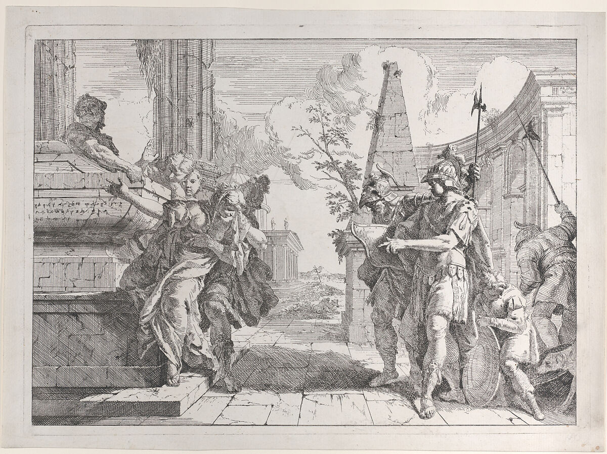 The Sacrifice of Polyxena, from "Bacchanals and Histories", Francesco Fontebasso  Italian, Etching