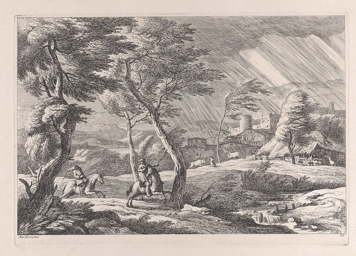 Plate 6: the Tempest, Davide Antonio Fossati (Italian, 1708–1791), Etching 