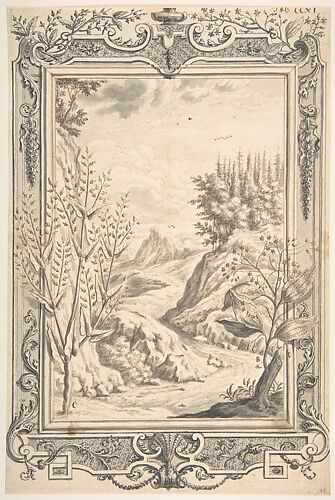 Landscape with Ornamental Frame