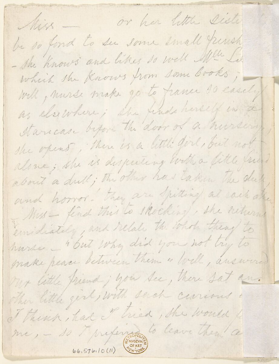 Three Little Girls in a Room Arguing and Spitting, Lorenz Frølich (Danish, Copenhagen 1820–1908 Hellerup), Pen and black ink over traces of graphite, touches of white gouache