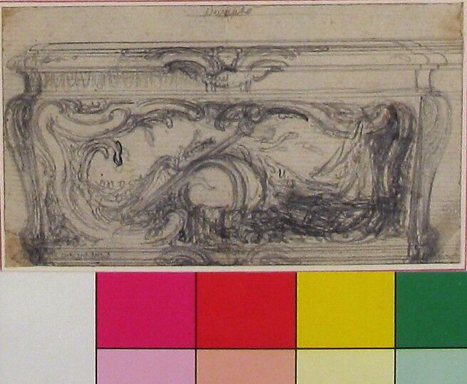 Design for a Snuff-Box, Hubert François Gravelot (French, Paris 1699–1773 Paris), Pen and black ink, brush and gray wash, over graphite underdrawing