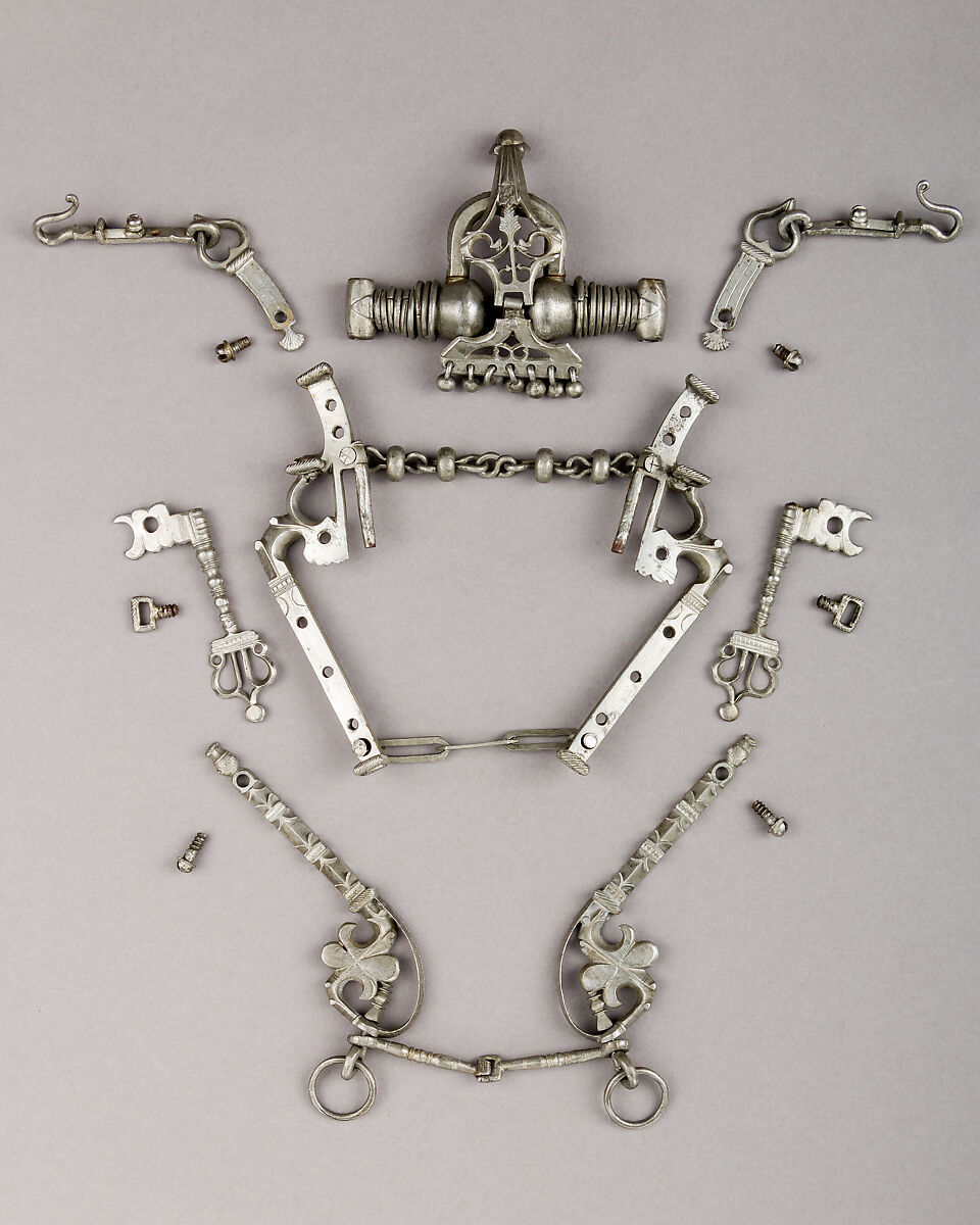 Curb Bit, Iron alloy, tin, German, Saxony