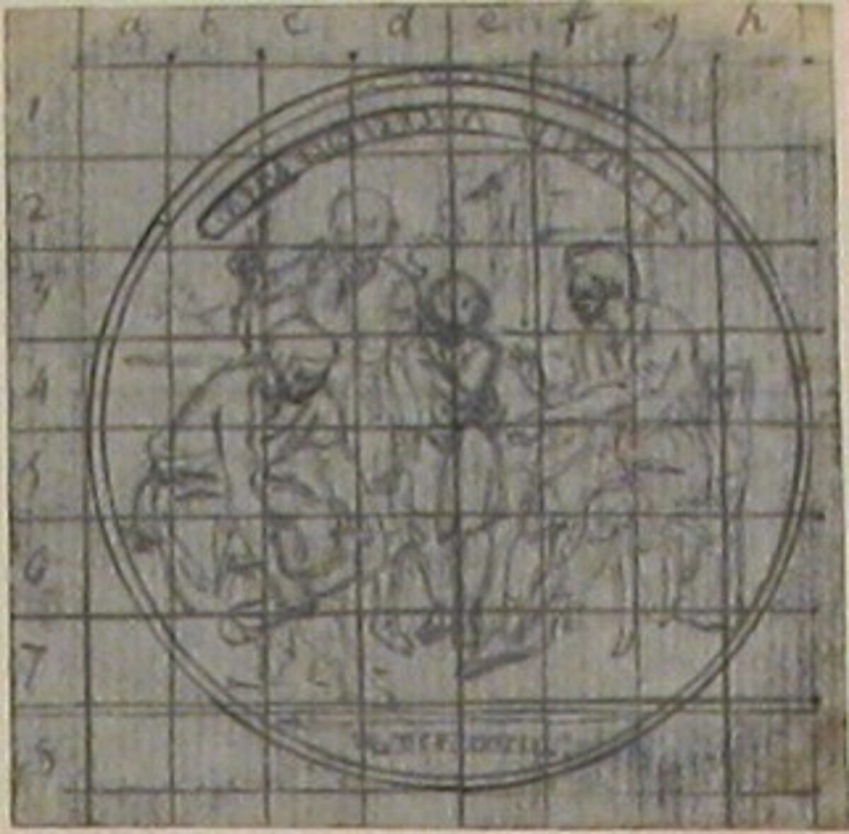 Design for a Box-Lid or Medal, Hubert François Gravelot (French, Paris 1699–1773 Paris), Pen and black and gray ink over graphite underdrawing