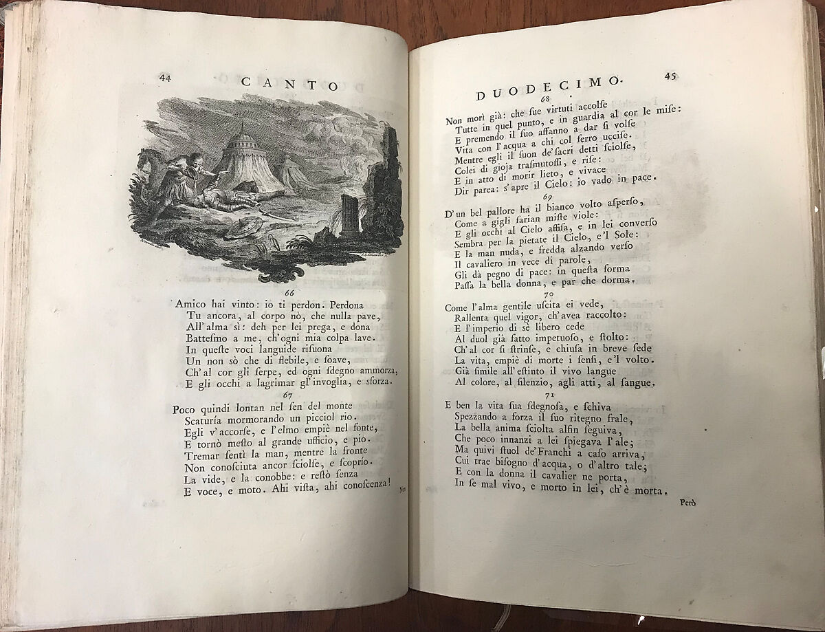 Il Goffredo ovvero Gerusalemme liberata, Written by Torquato Tasso (Italian, Sorrento 1544–1595 Rome), Printed book with intaglio illustration. 