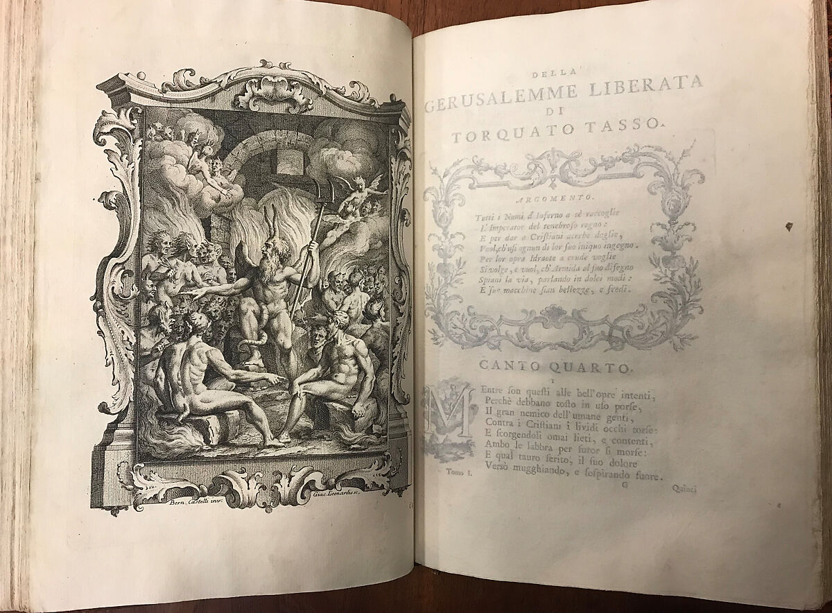 Il Goffredo ovvero Gerusalemme liberata, Written by Torquato Tasso (Italian, Sorrento 1544–1595 Rome), Printed book with intaglio illustration.