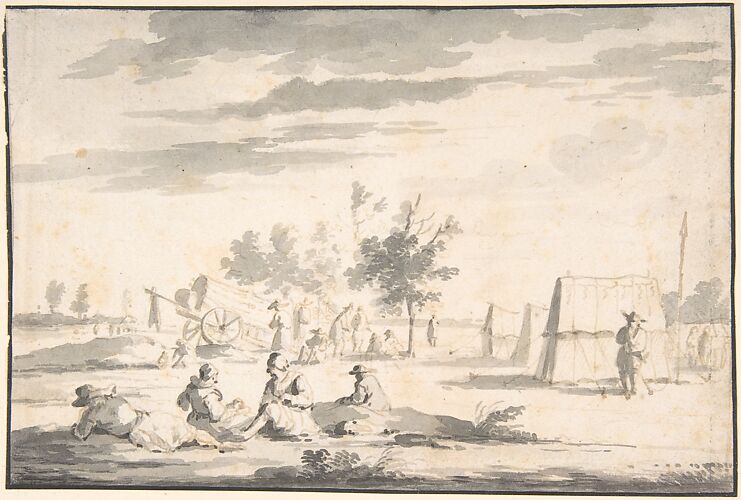 Landscape with Figures and Camp Site