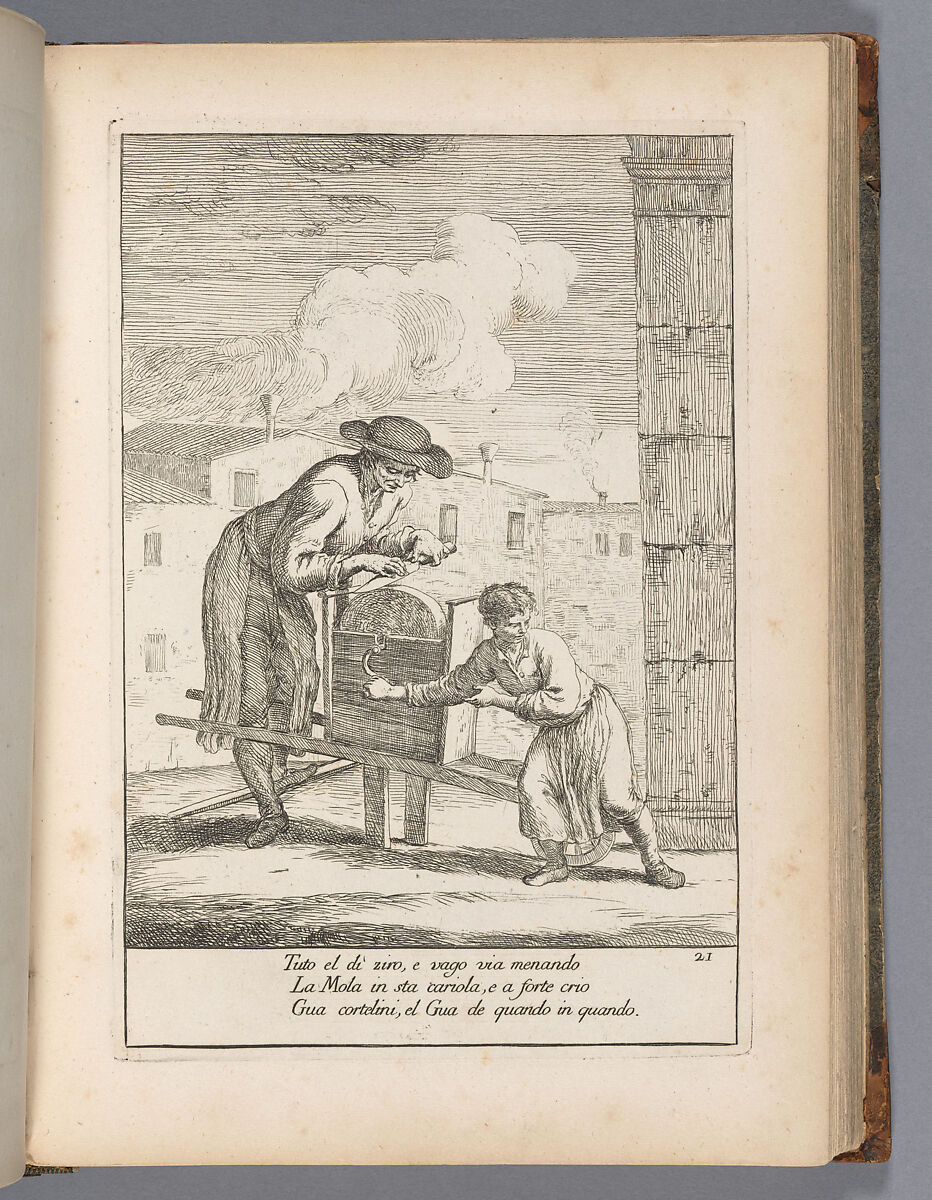 Le Arti che vanno per via nella citta di Venezia, Gaetano Gherardo Zompini (Italian, Nervesa, near Treviso 1700–1778 Venice), Etching