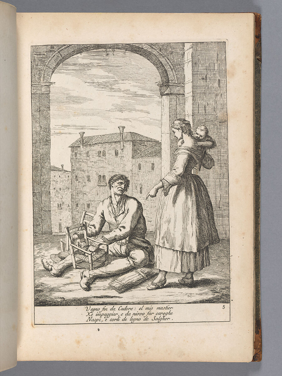 Le Arti che vanno per via nella citta di Venezia, Gaetano Gherardo Zompini (Italian, Nervesa, near Treviso 1700–1778 Venice), Etching