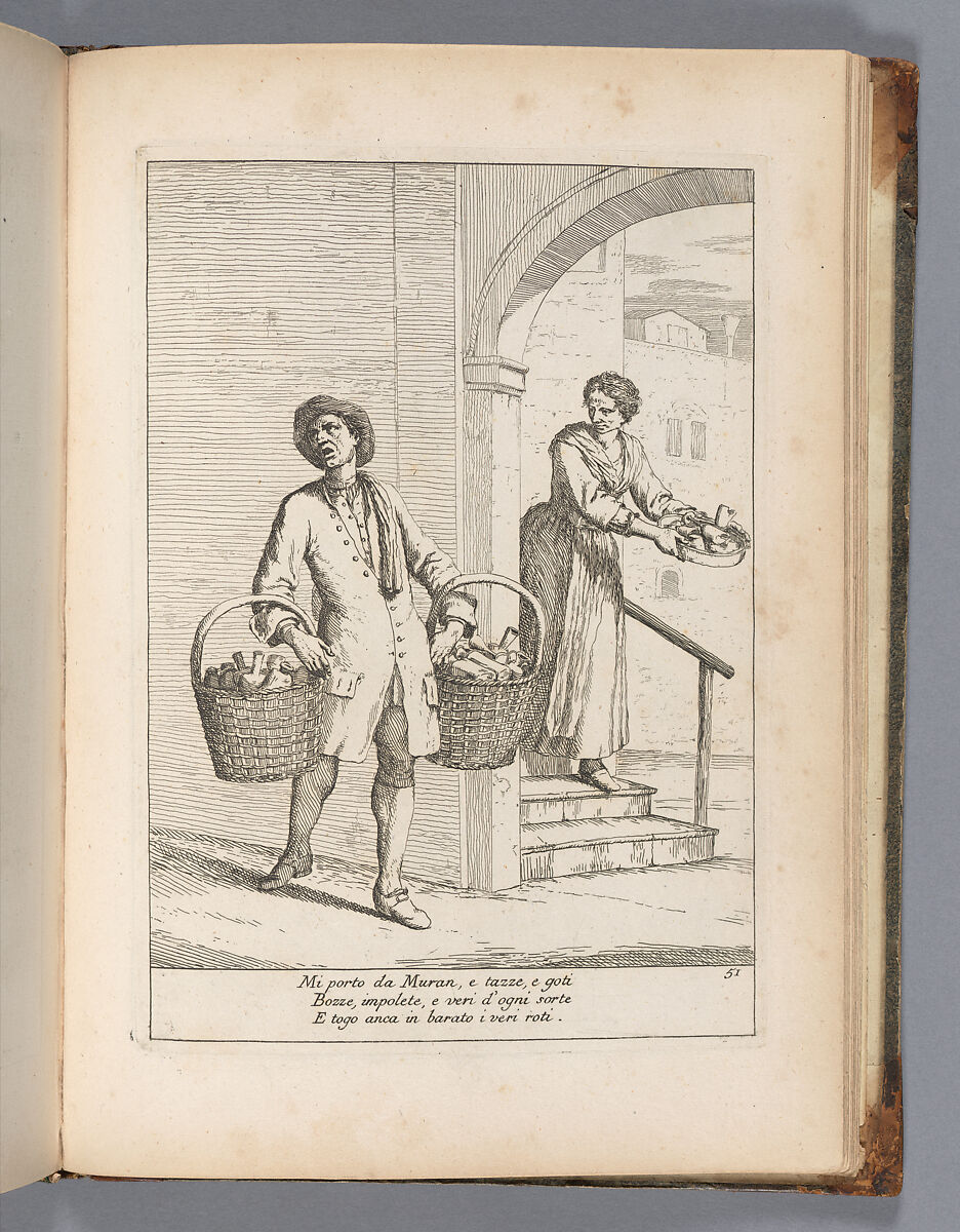 Le Arti che vanno per via nella citta di Venezia, Gaetano Gherardo Zompini (Italian, Nervesa, near Treviso 1700–1778 Venice), Etching