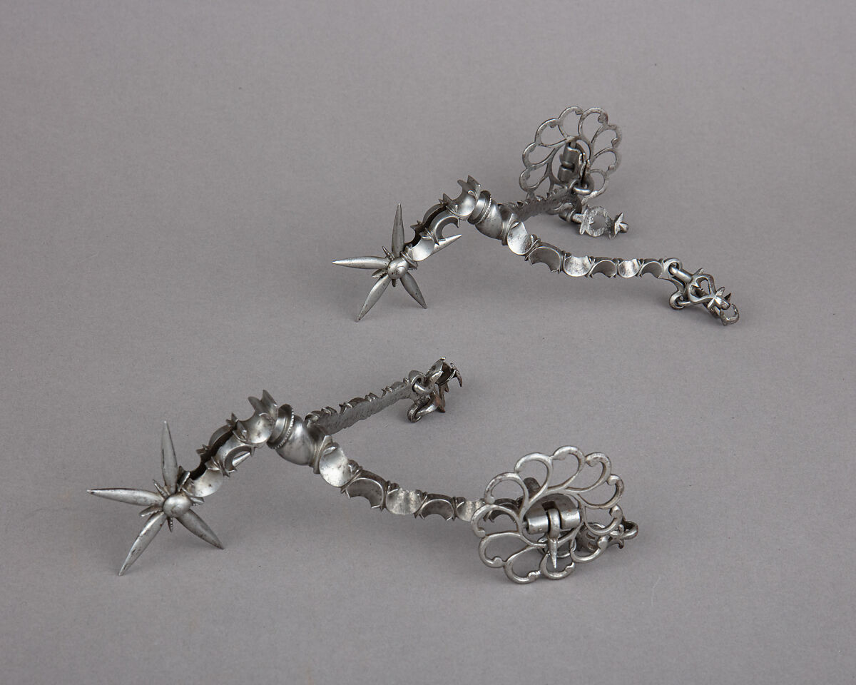 Pair of Rowel Spurs, Iron alloy, German