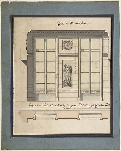 Section and Plan of the Small Dining Room of the Hôtel de Montholon