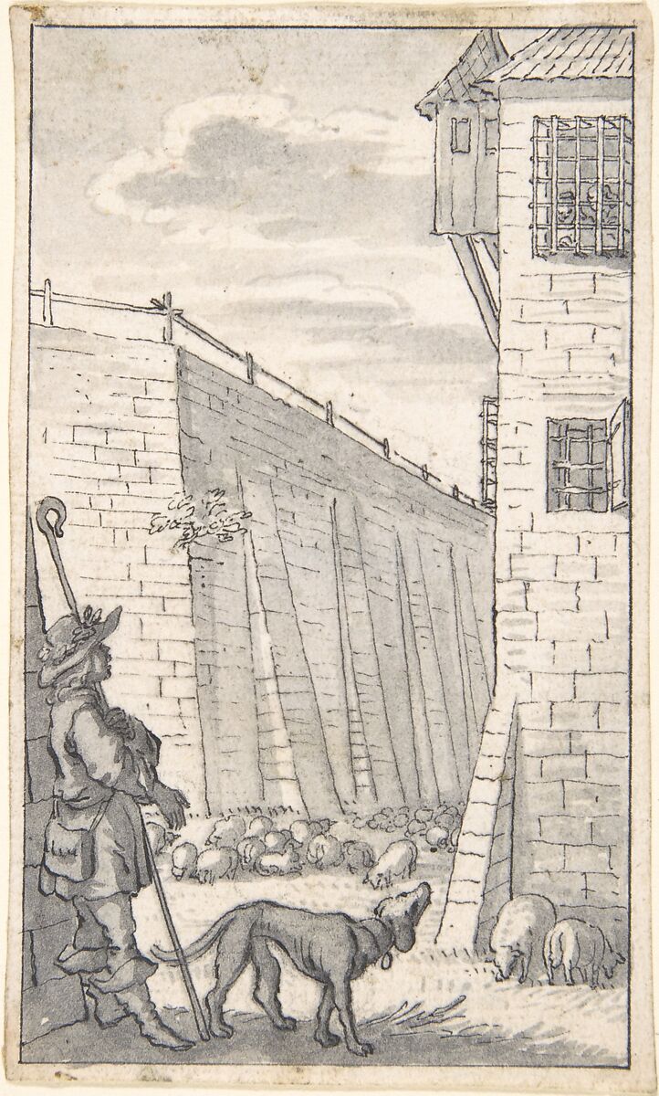 Designs for Book Illustrations, Anonymous, Netherlandish, 16th century, Pen and black ink, brush and gray wash.  Some traces of black chalk. Some incised for transfer.