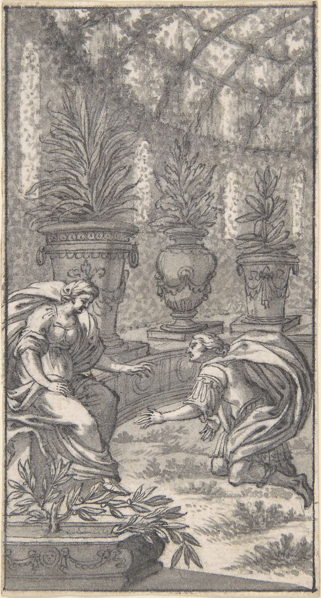 Designs for Book Illustrations, Anonymous, Netherlandish, 16th century, Pen and black ink, brush and gray wash.  Some traces of black chalk. Some incised for transfer.