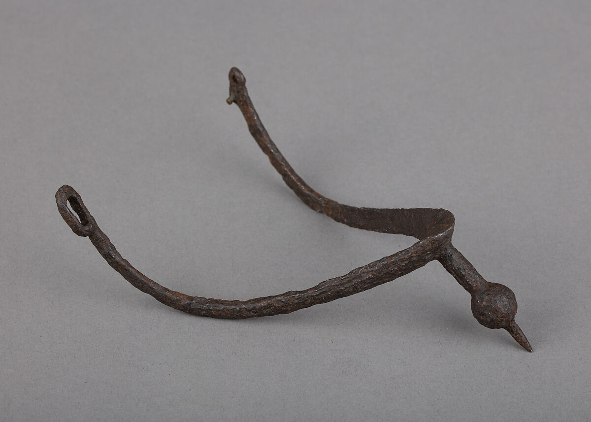 Prick Spur (Left), Iron alloy, copper alloy, possibly Italian 