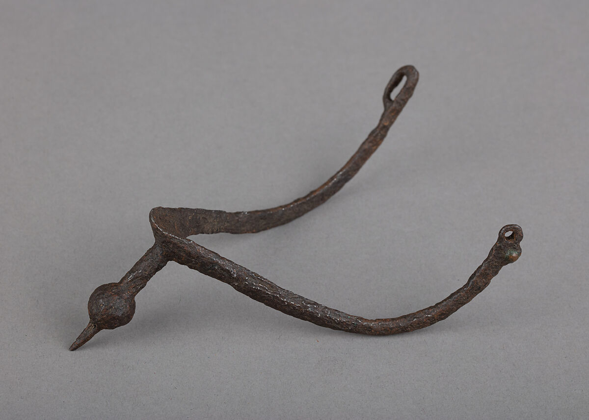 Prick Spur (Left), Iron alloy, copper alloy, possibly Italian
