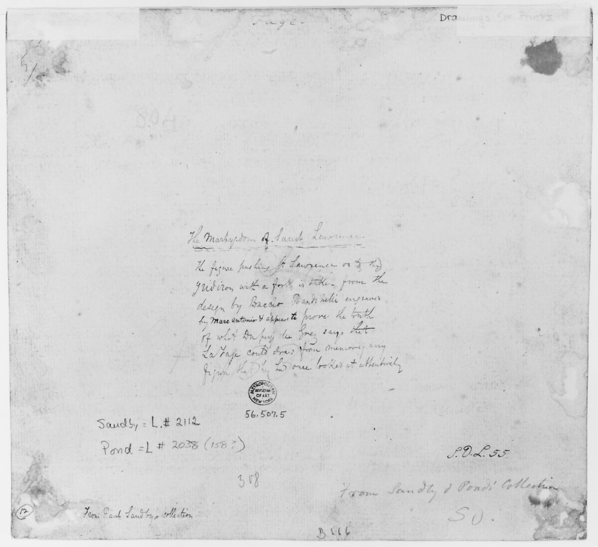 Martydom of St. Lawrence, Raymond de La Fage (French, Lisle-sur-Tarn 1650–1684 Lyon), Pen and brown ink