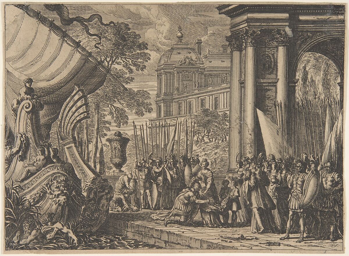 Aeneas's Farewell to Dido, Jean Le Pautre (French, Paris 1618–1682 Paris), Etching 