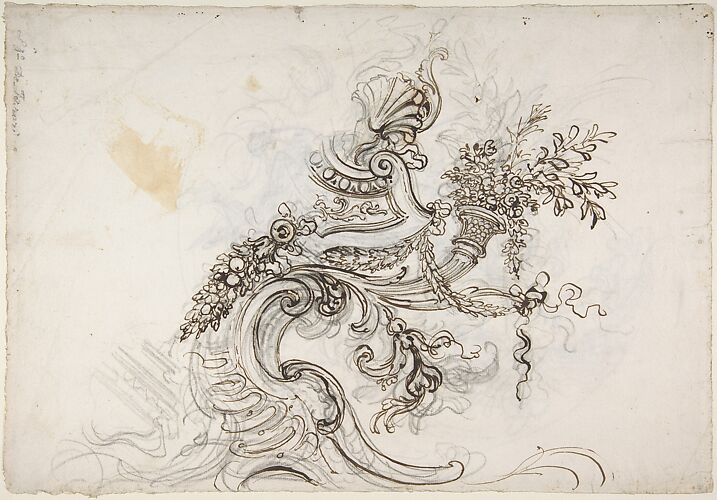 Design for a Ceiling Decoration (recto); Daphne Pursued by Apollo (verso)