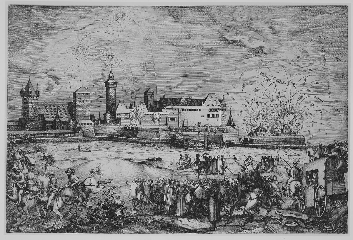 Entry of Maximilian II into Nuremberg, June 7, 1570, Jost Amman (Swiss, Zurich before 1539–1591 Nuremberg), Etching and engraving 