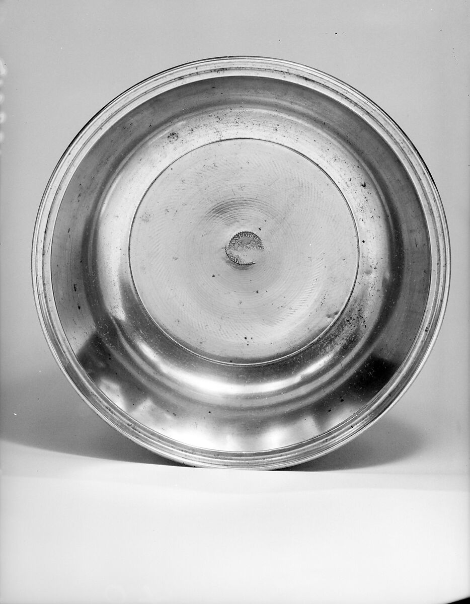 Basin, Josiah Danforth (1803–1872), Pewter, American 