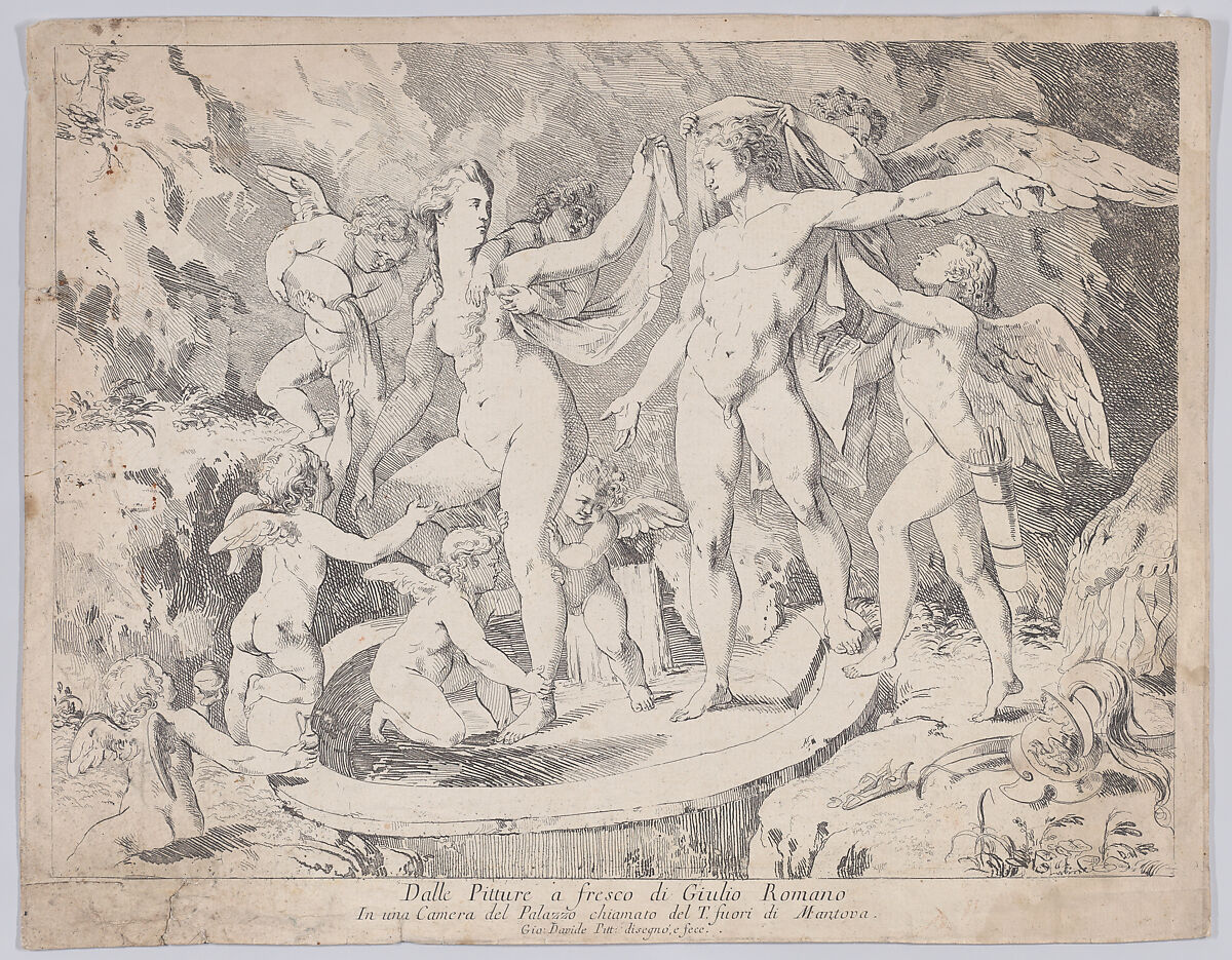 Mars and Venus in the Bath, Giovanni David (Italian, Cabella Ligure 1749–1790 Genoa), Etching 