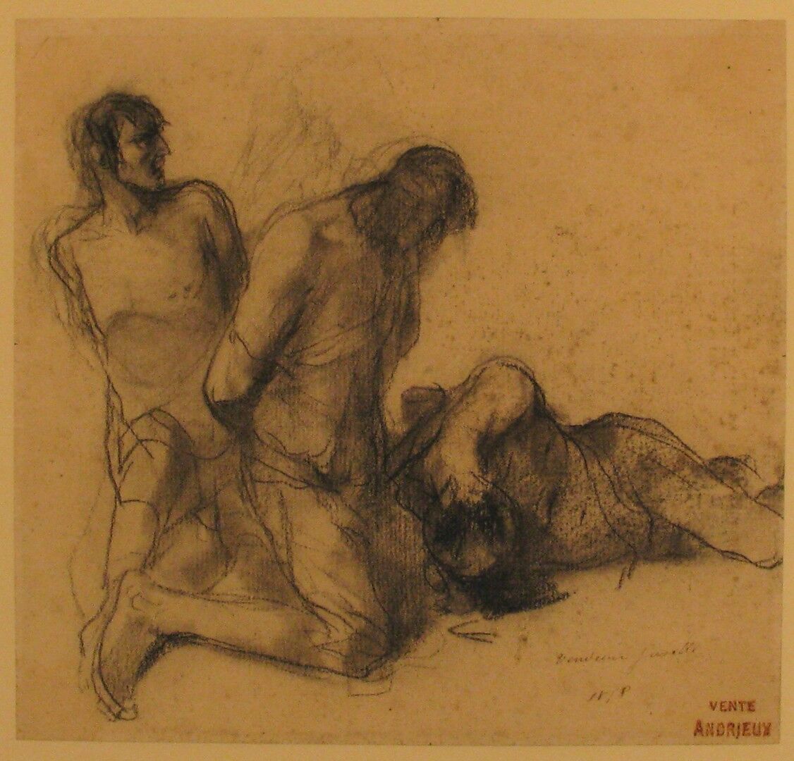 Vendéan Fusillé, Clement-August Andrieux (French, Paris 1829–1880 Fontainebleau), Black chalk and stumping